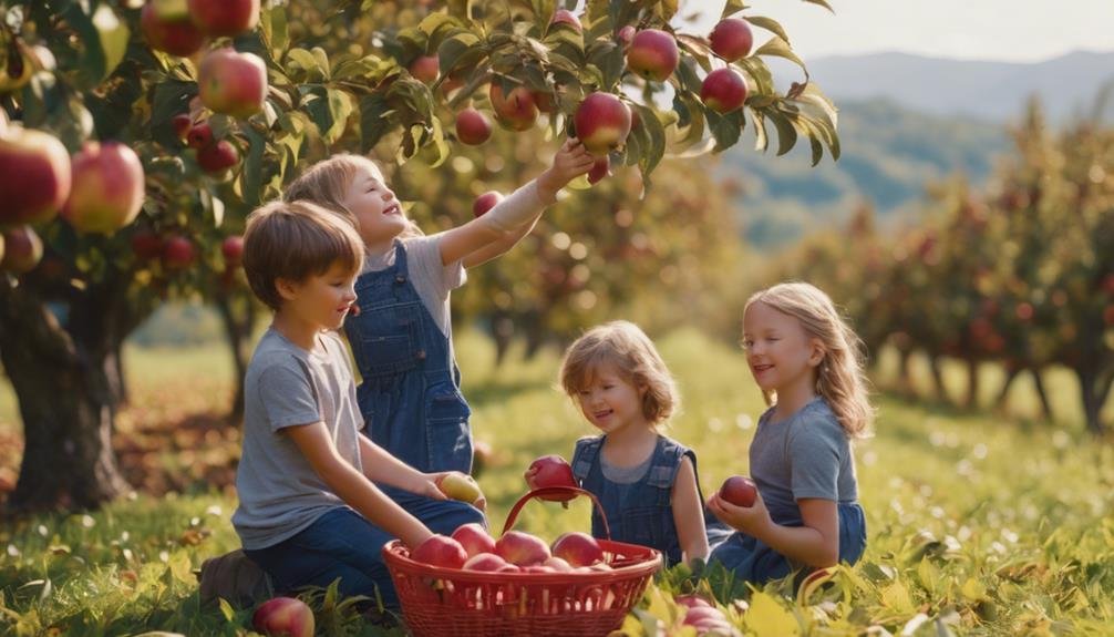harvesting apples in fall