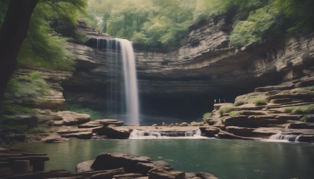 waterfall in tennessee river