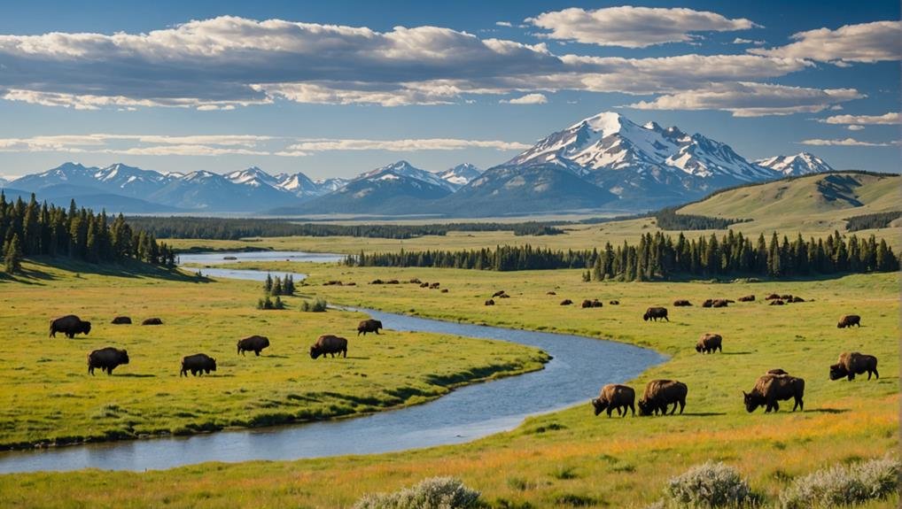 scenic valley in yellowstone