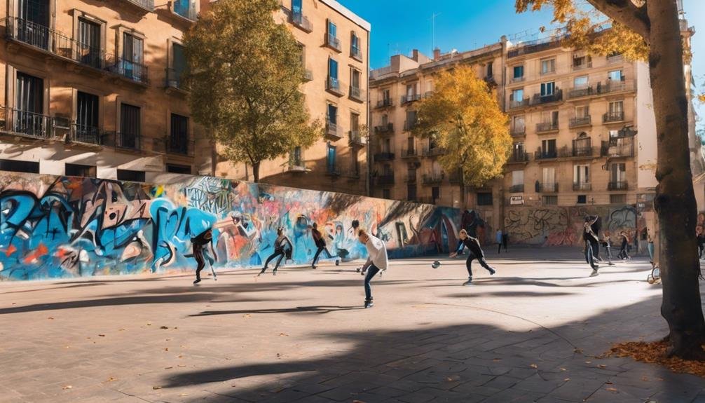 skateboarding in urban areas