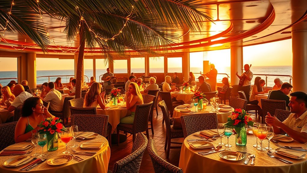 onboard dining and entertainment