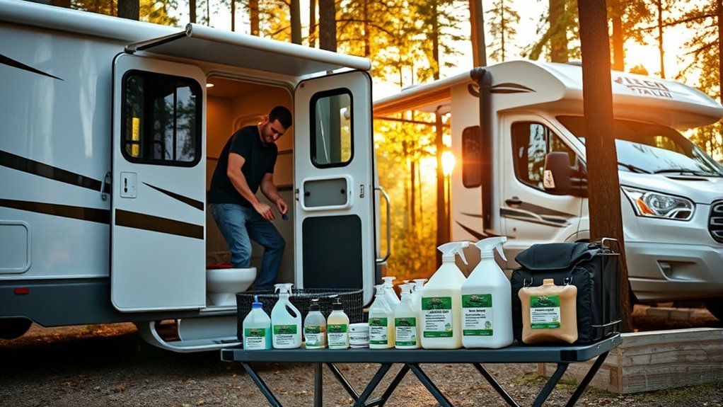 camper toilet system management