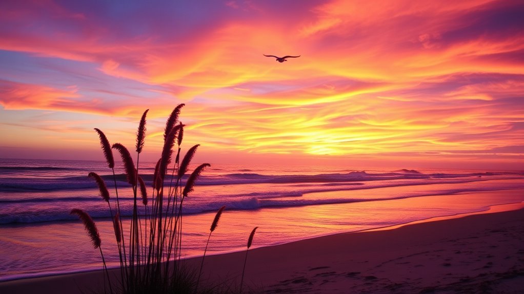 beautiful sunset beaches north carolina