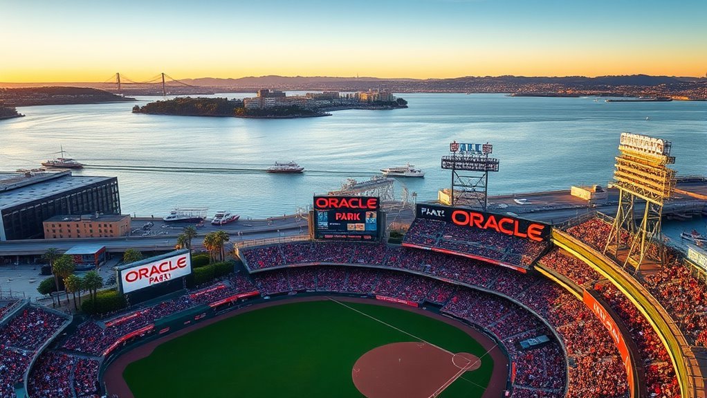oracle park features stunning views