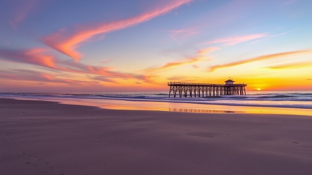 pier at sunset beach